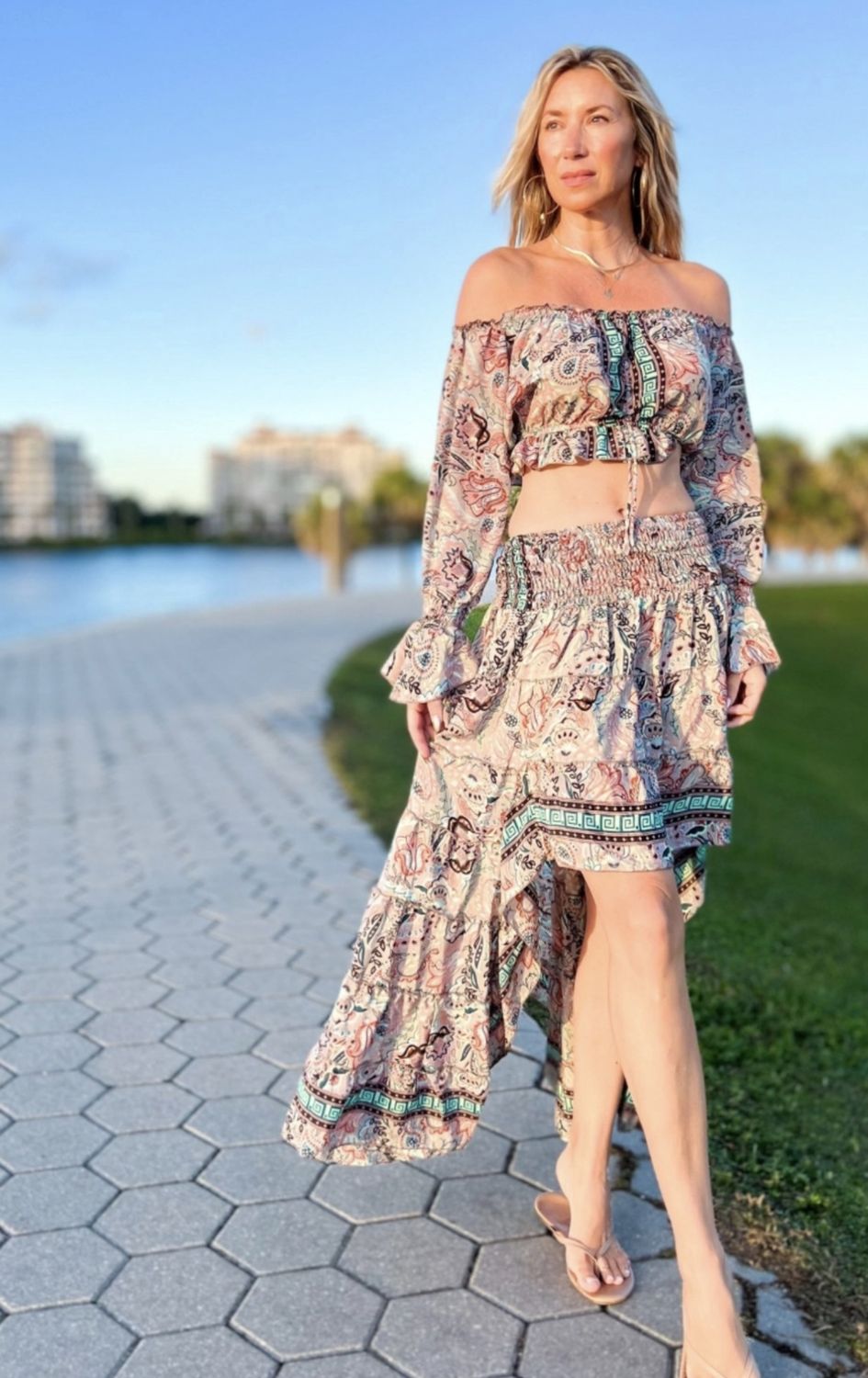 High-Low Skirt Set/Maui/One Sz