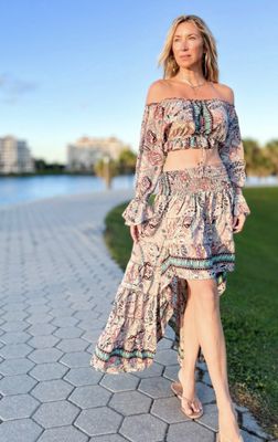 High-Low Skirt Set/Maui/One Sz