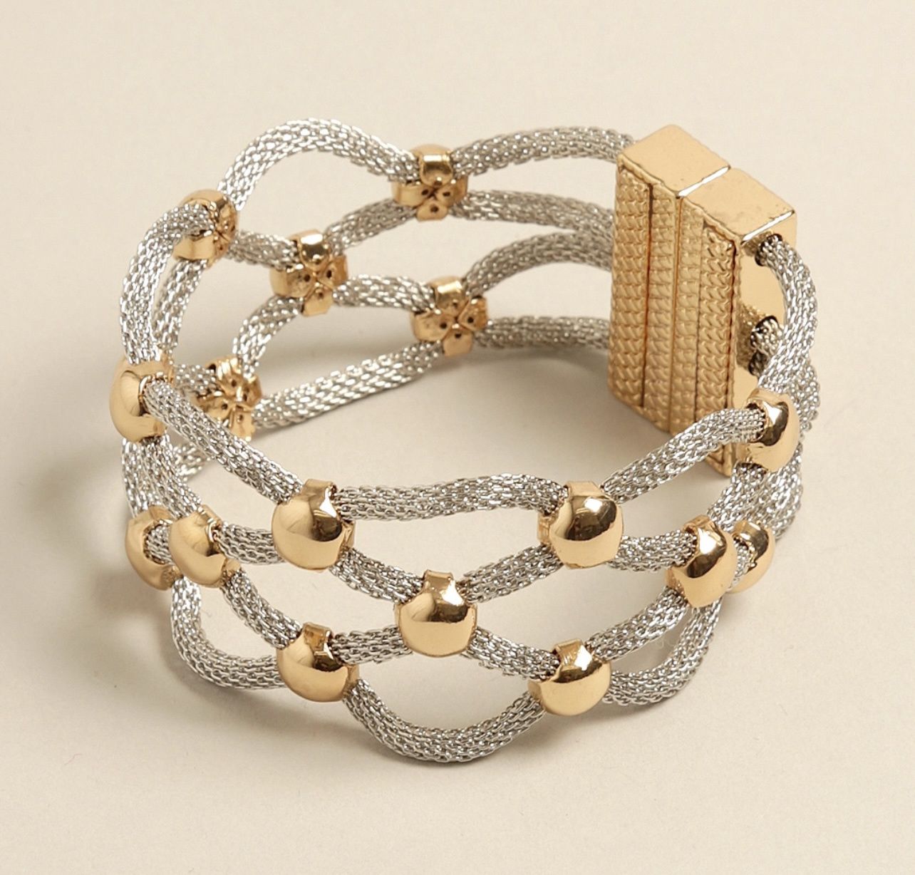 Mesh Fishnet Magnetic Bracelet