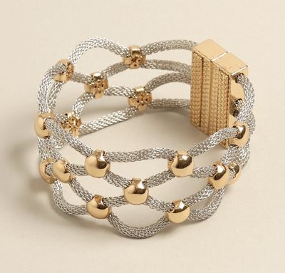 Mesh Fishnet Magnetic Bracelet