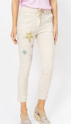 Jegging With Shimmer Flowers