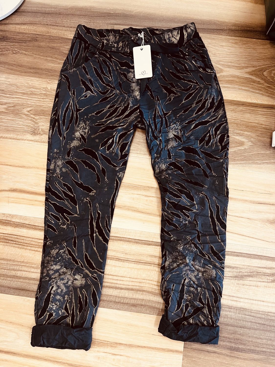 Gold Shimmer Zebra Jegging