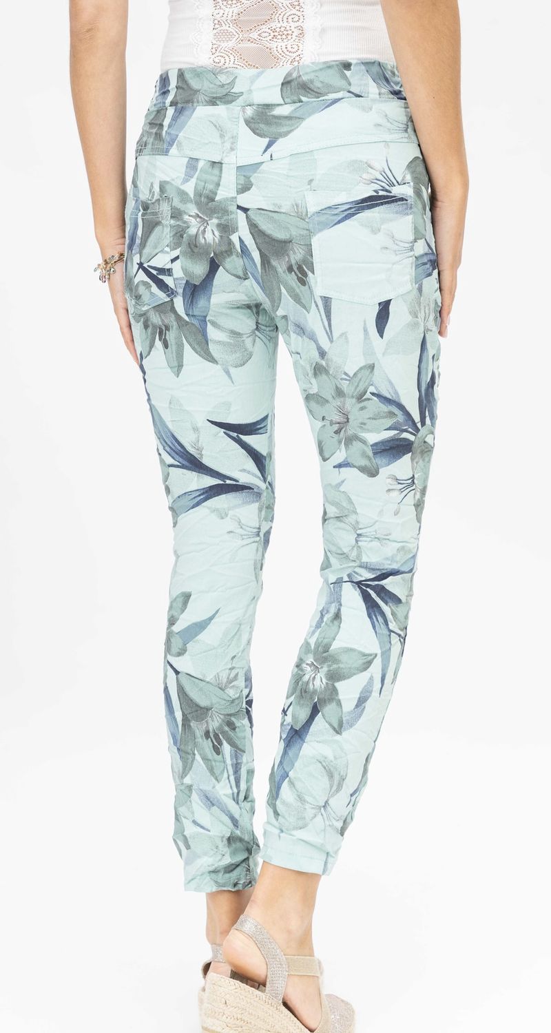 Floral Jegging Aqua