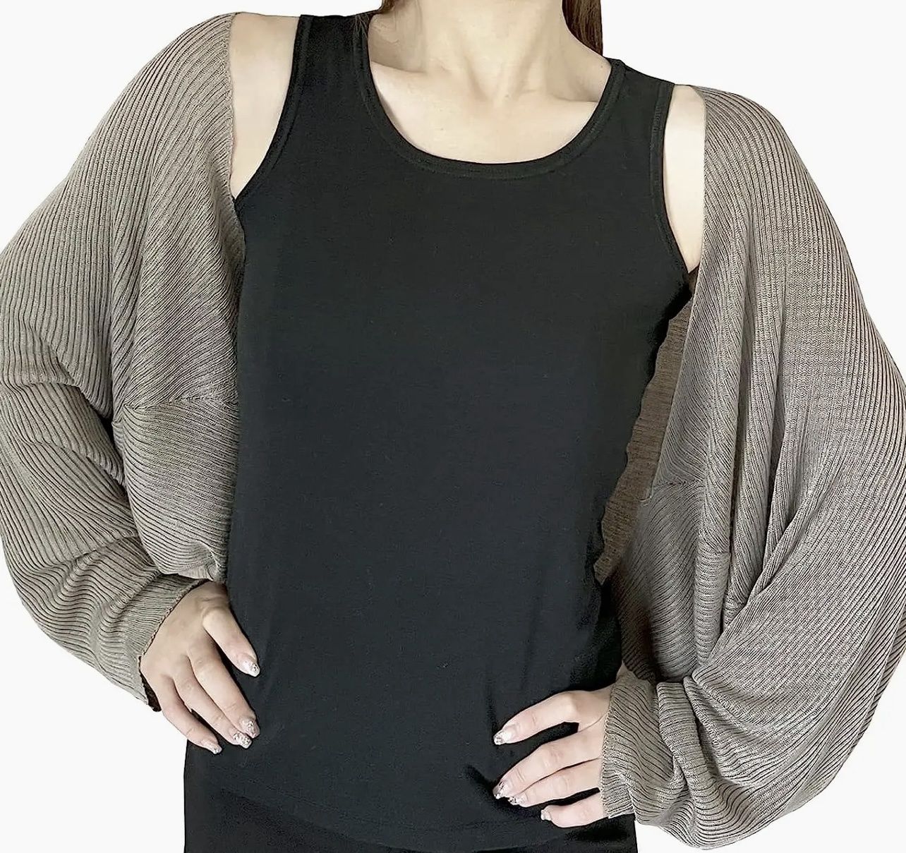 Ribbed Knit Cardigan Bolero