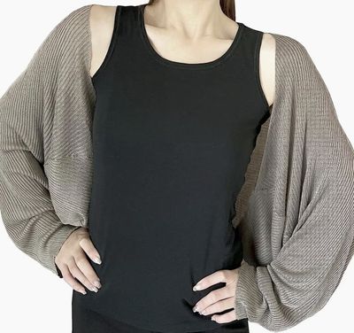Ribbed Knit Cardigan Bolero
