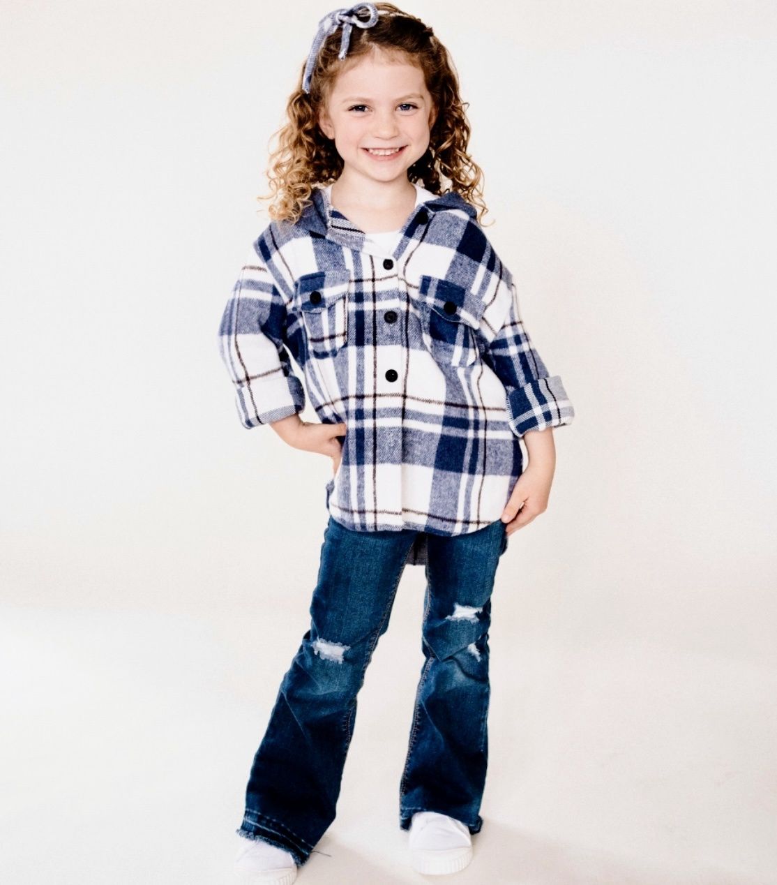 Hooded Plaid Flannel Jacket