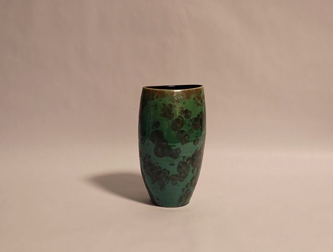 Emerald Green Oval Vase, Brooks Bouwkamp