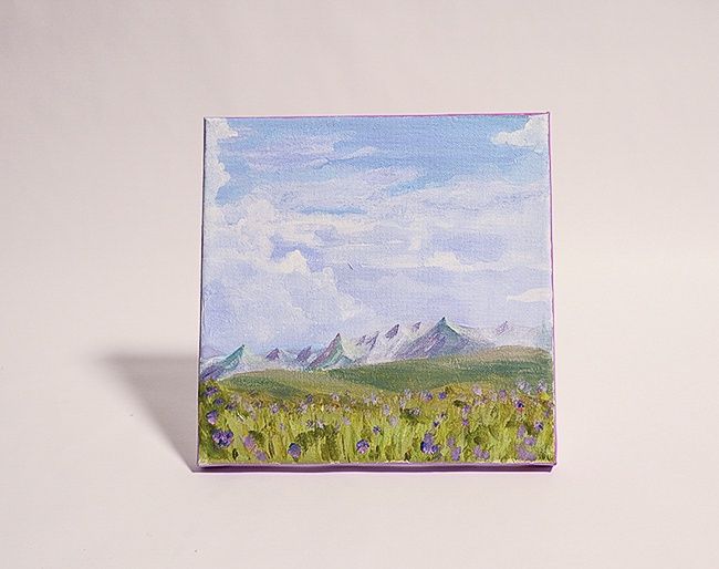 &quot;Swiss Skies&quot; Acrylic, Emily Coy