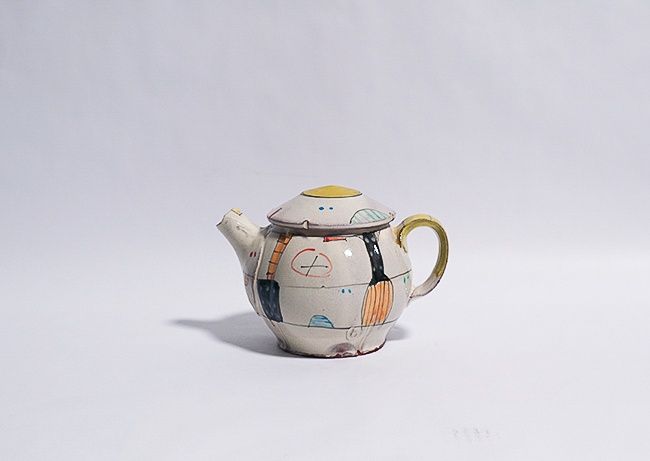 Teapot (Yellow Circle Lid), Bede Clark