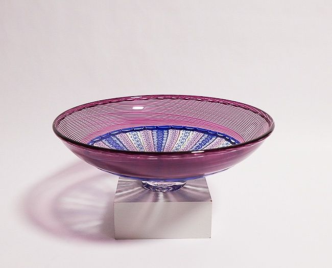 Bowl:Zanfirico Center, Blue/Purple- Sam Stang