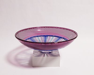Bowl:Zanfirico Center, Blue/Purple- Sam Stang