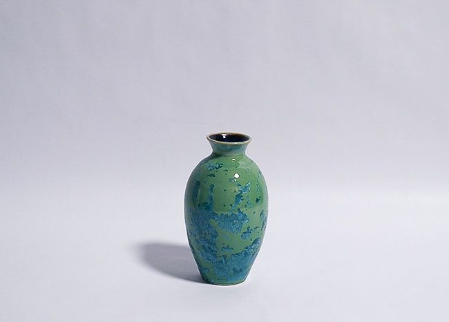 Blue Green Egg Vase, Brooks Bouwkamp