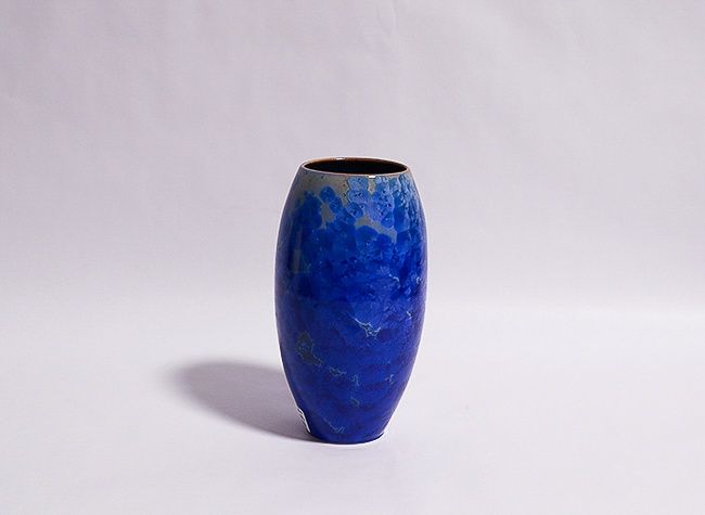Dk. Cobalt Egg vase Med, Brooks Bouwkamp