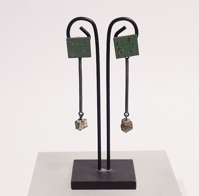 Roger Rimel, Lamanite/SS/Pyrite bead Earrings