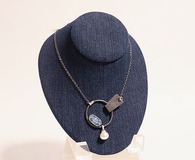 Roger Rimel, Necklace: Ss, Sapph, Aquamarine, Pearl