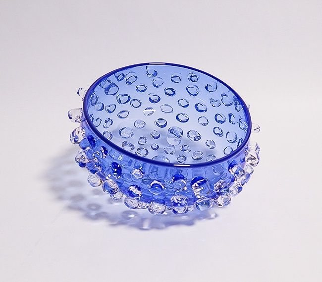 Blue knobby bowl, Tony Cray