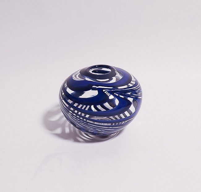 Low bulbous spiral vase, Tony Cray