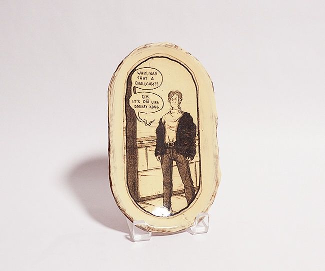 Plate: 9&quot;L Shallow Oval, Asst Designs- Ian Petrie