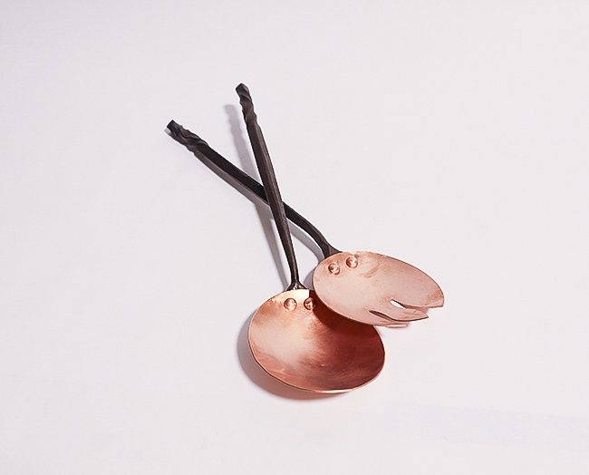 Copper Salad Tongs- Wicks Forge