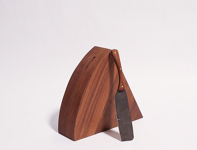 The Cheese Block with Hand-Forged Knife
