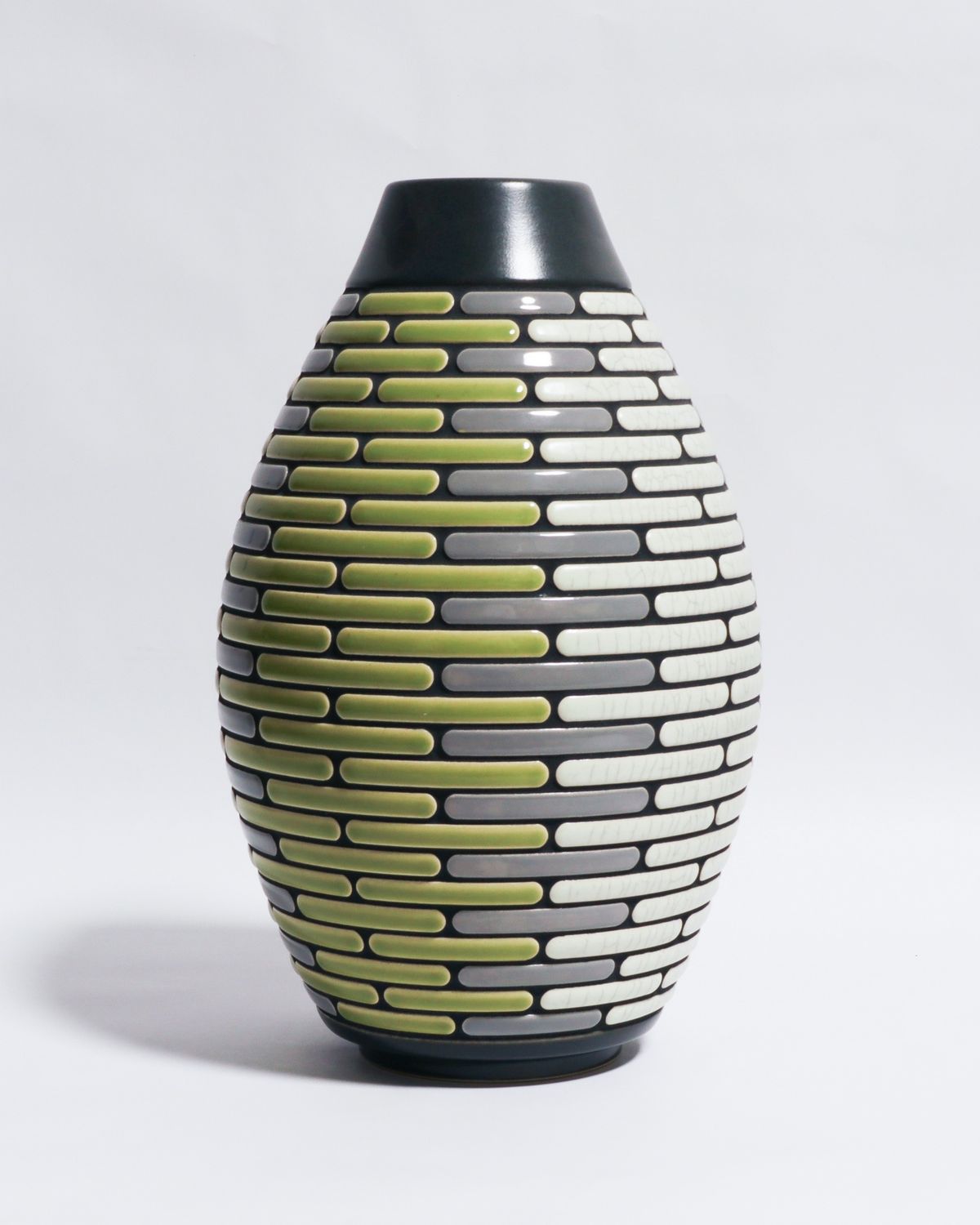 Vase: Grey/Green/White- Gregg Rasmusson