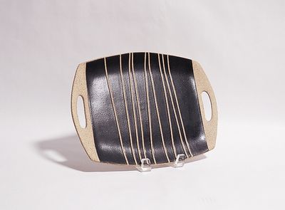 Rec Medium Platter Black, Sandra Zak