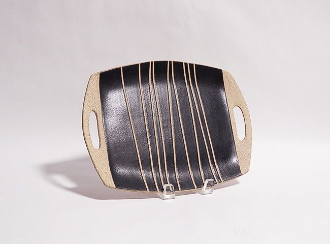 Rec Medium Platter Black, Sandra Zak