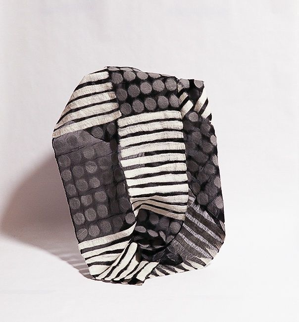Felted Dots and Stipes B&amp;W- Windhorse