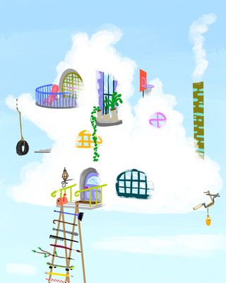&quot;Cumulus Ave&quot; Print- Emily Coy