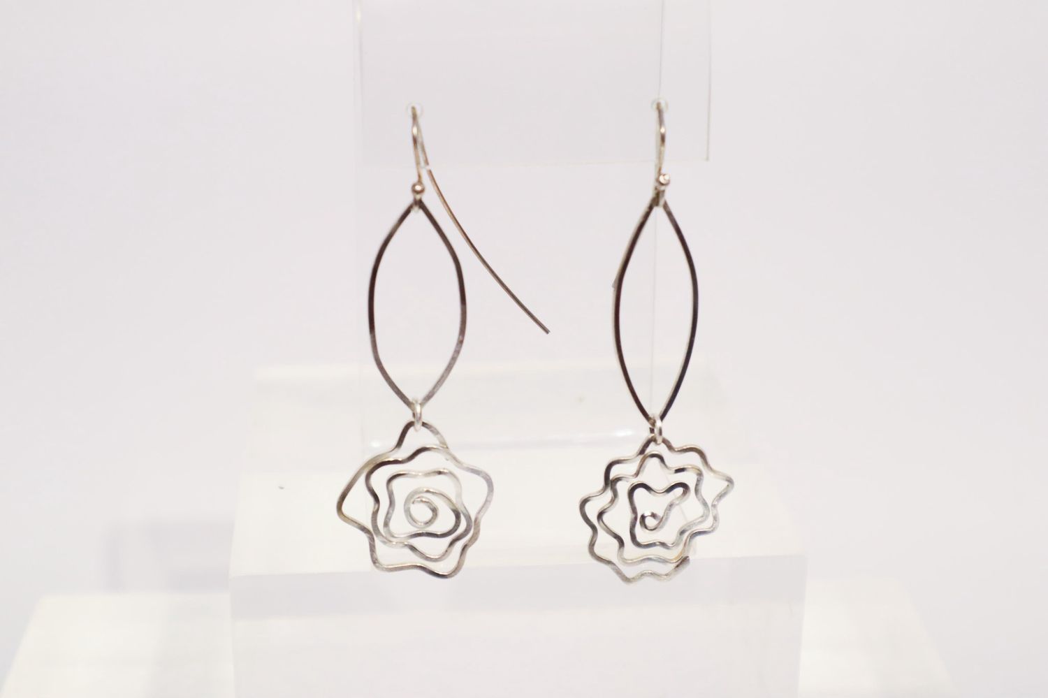 Rose and Leaf Earrings, Cynthia Howenstein