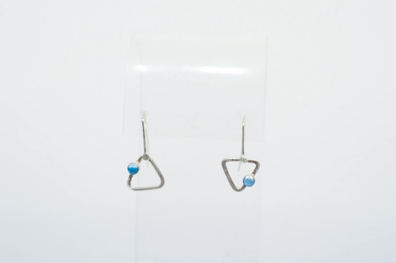 Single Triangle Drop Topaz+ Silver