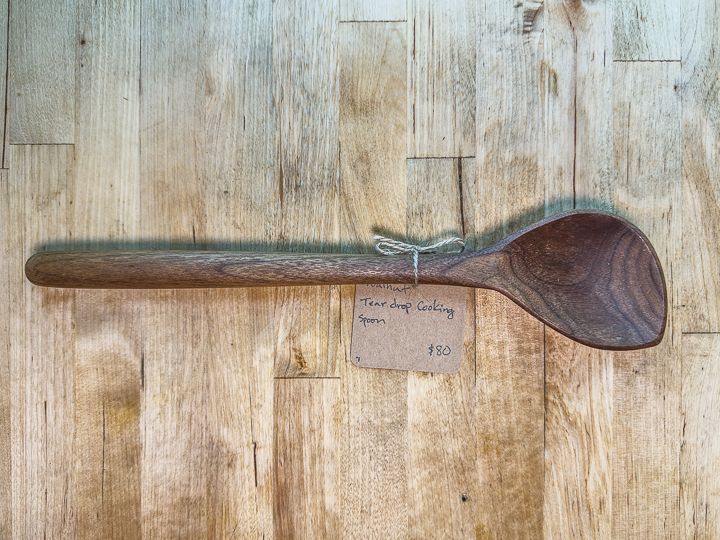 Walnut Teadrop Cooking Spoon