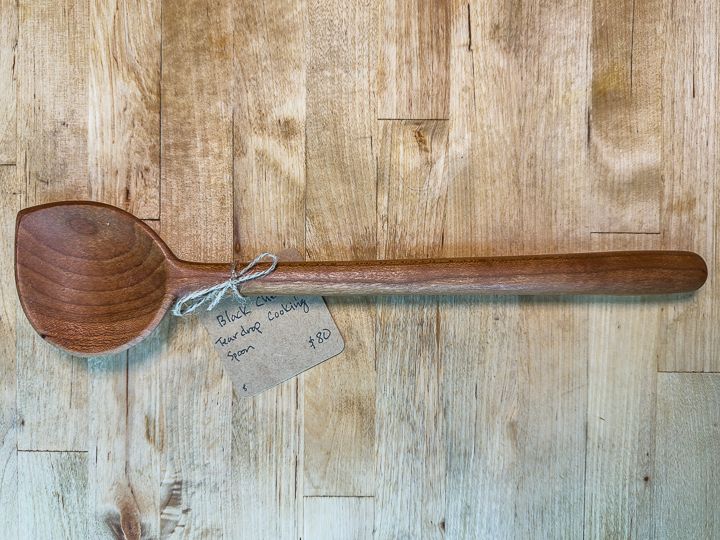Black Cherry Teardrop Cooking Spoon