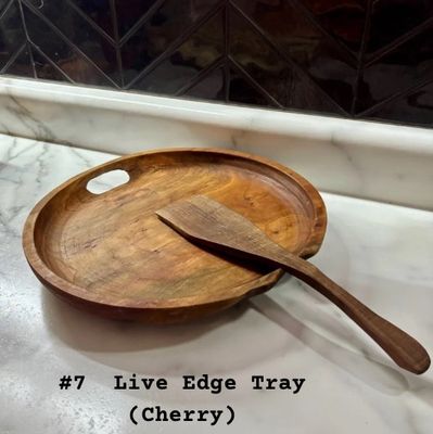 Live Edge Tray (Cherry), Wooden Archer Creations