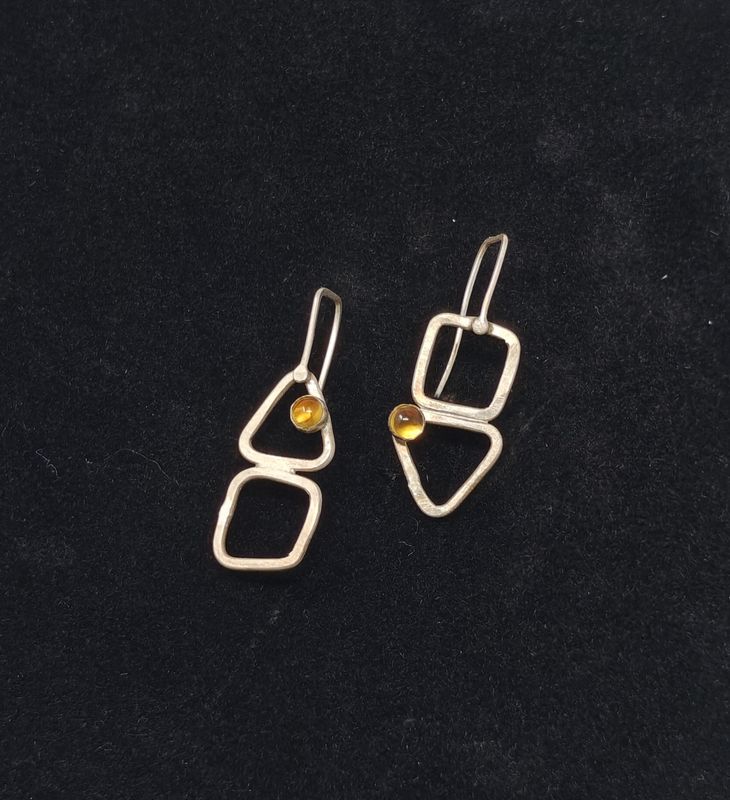 Trip Square Drop Citrine Triangle/Square