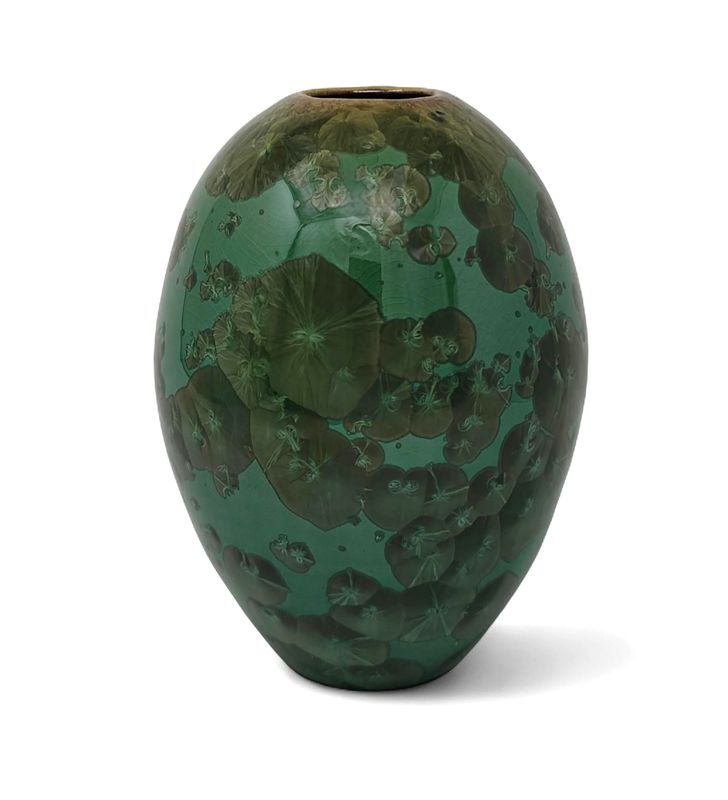 Emerald Green Orb Vase-Brooks Bouwkamp