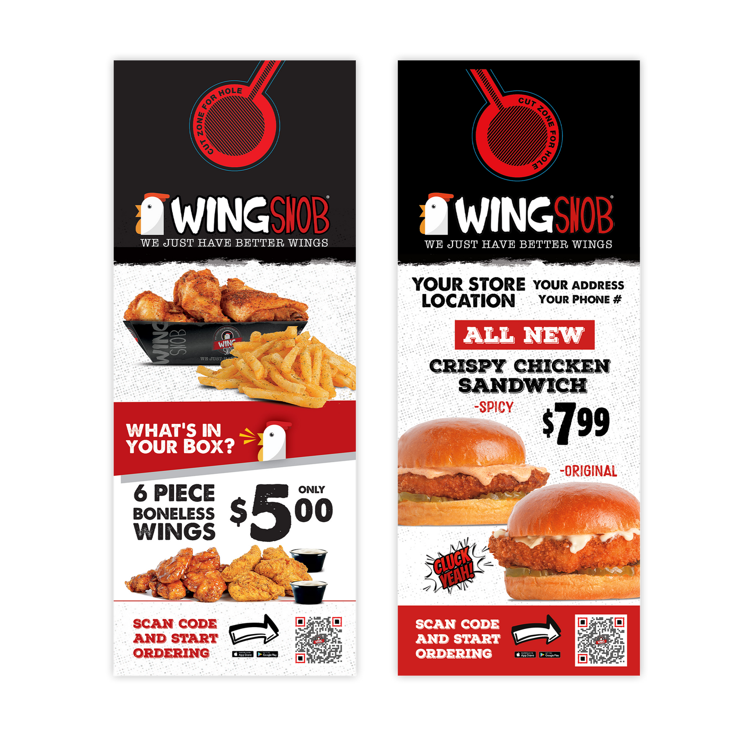 Boneless/Chicken Sandwich Door Hanger
