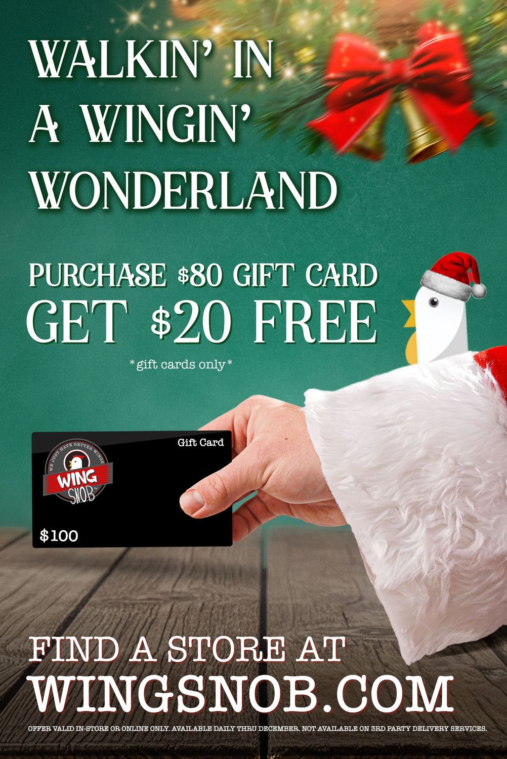 Christmas Gift Card Cling