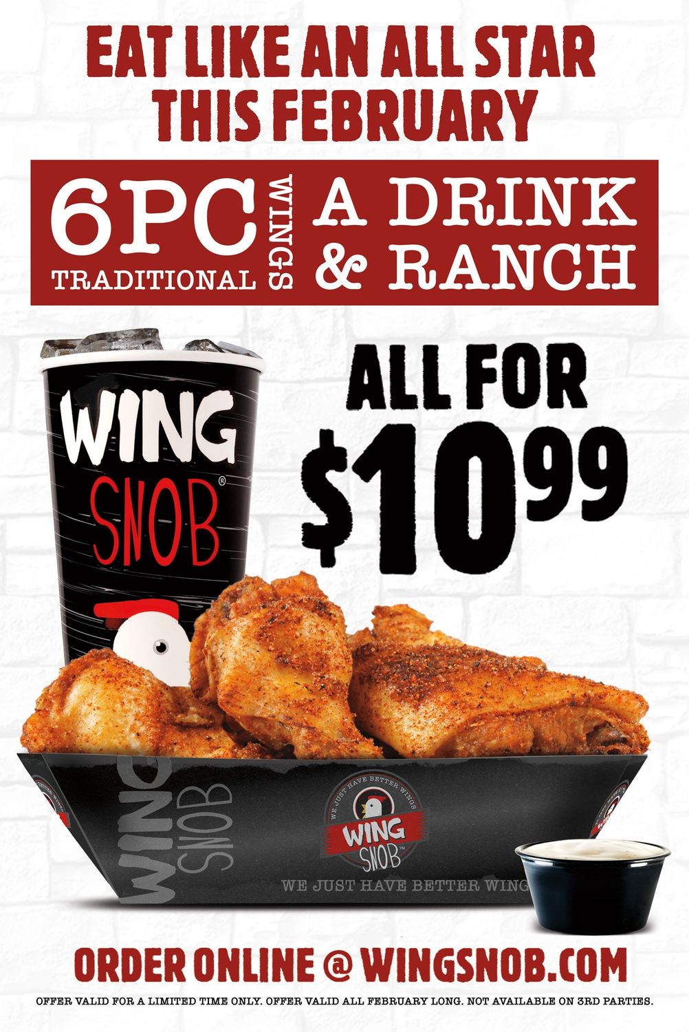 6PC Traditional, Drink & Ranch Cling