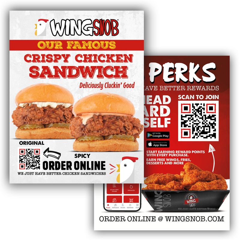 Famous Chicken Sandwich Promo Card
