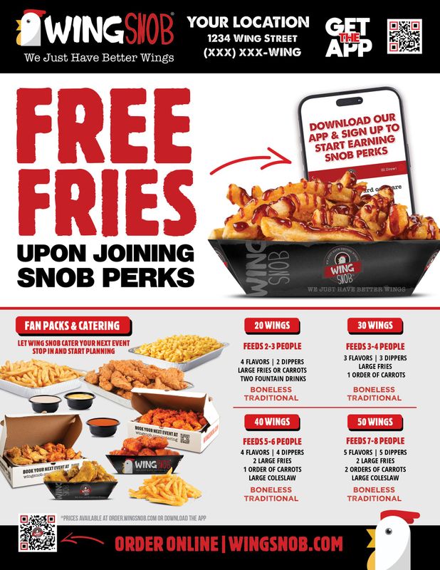 NO PRICE Full Page Menu