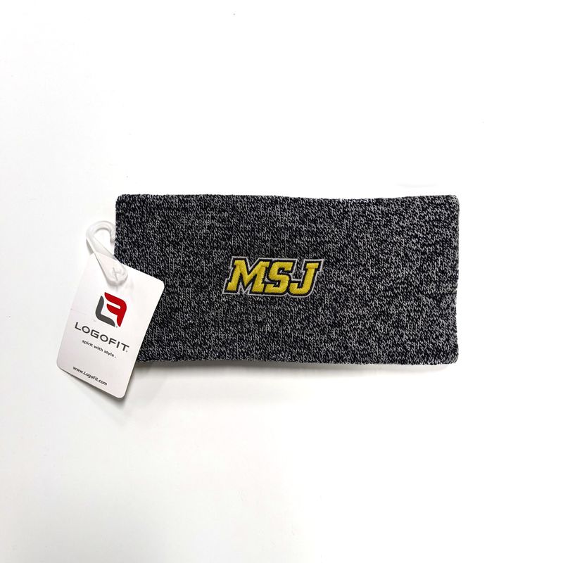 MSJ Navy Knit Sport Logo Ear-band
