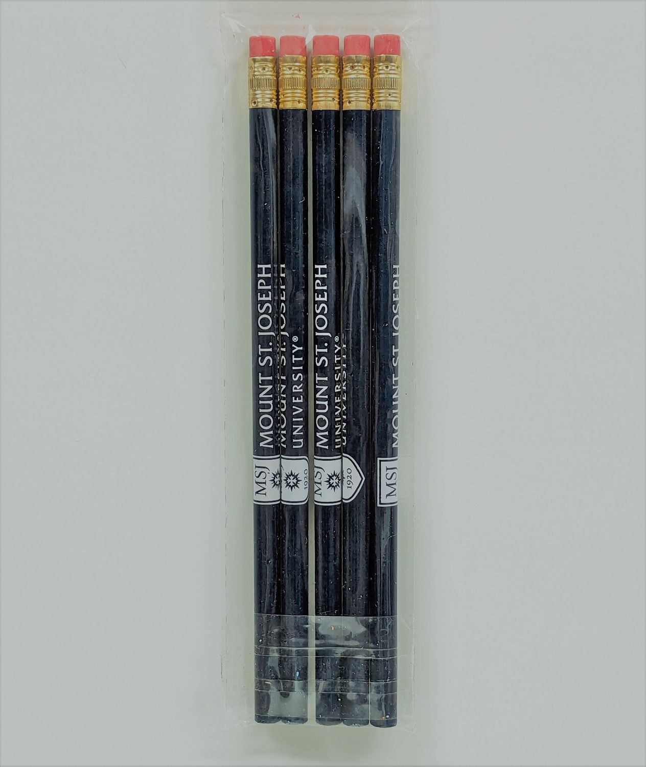 Pencils 5 Pack Navy Crest