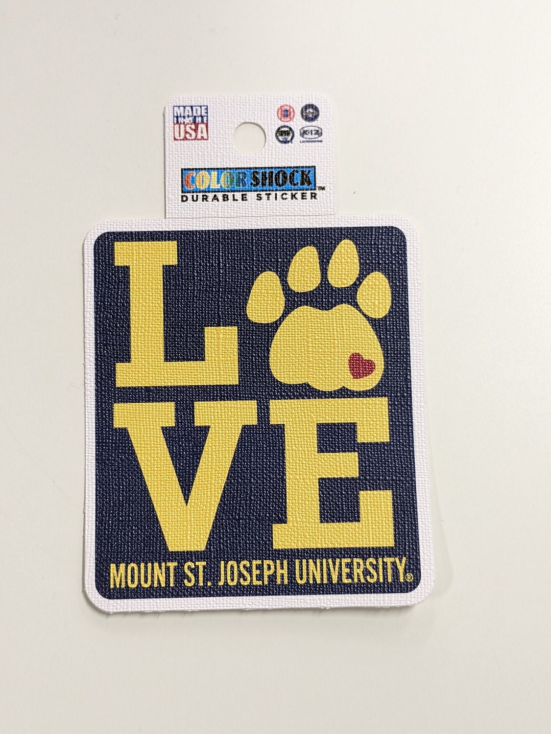 Sticker Love Paw Print w/ Heart