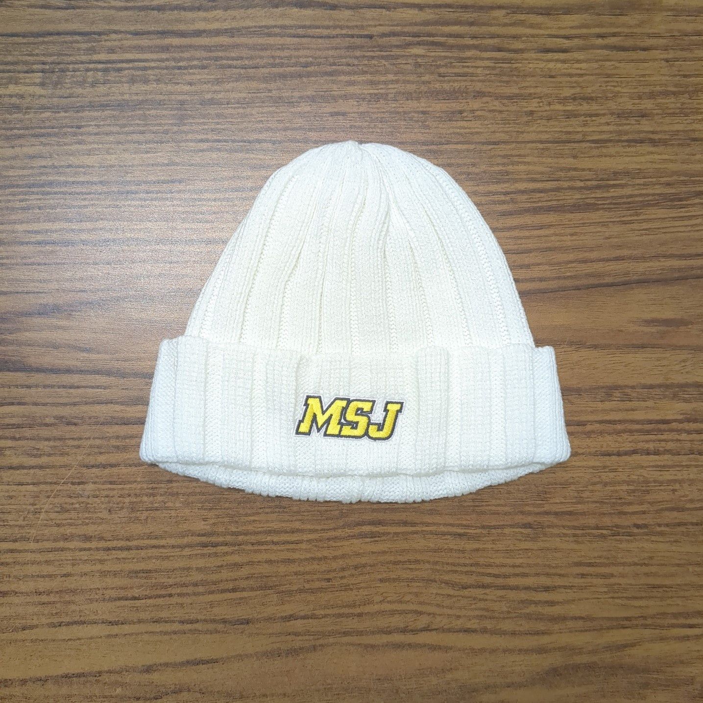 Knit Cuff Hat Beanie, Color: White