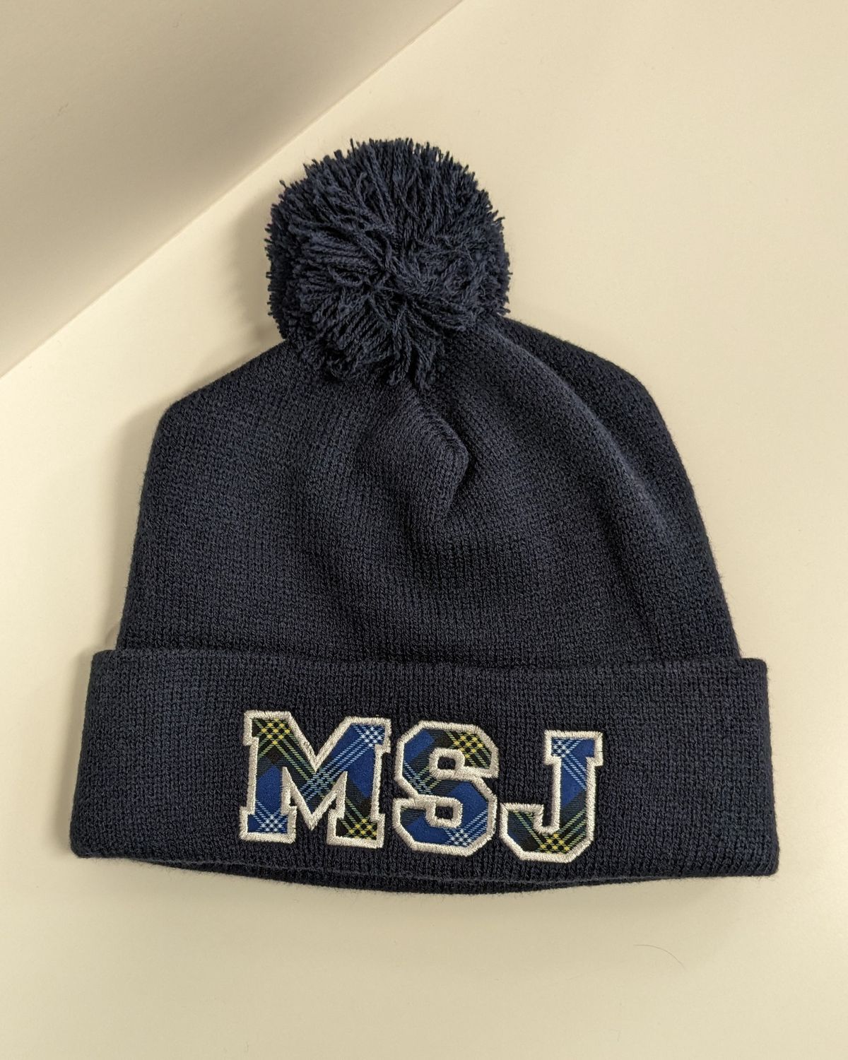 Tartan Beanie Navy MSJ
