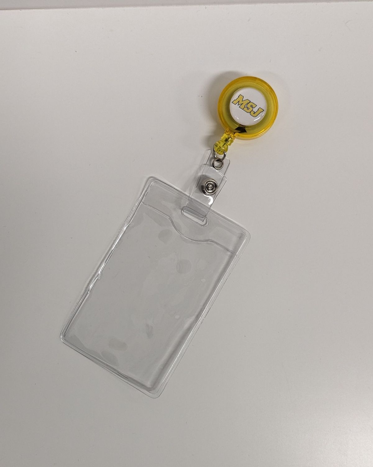 Translucent Retractable MSJ ID Holder Yellow