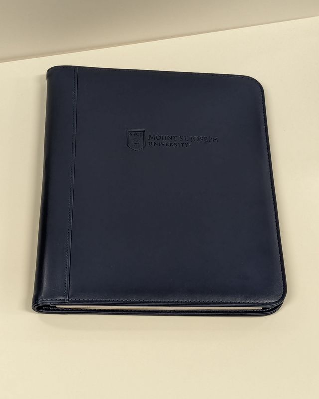 Padfolio Navy Crest w/o Zipper