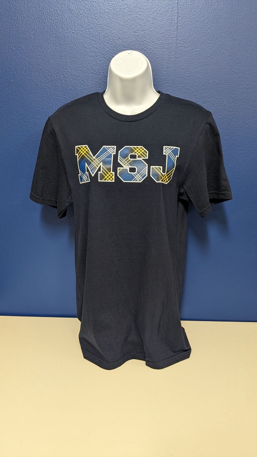 Tartan Short Sleeve MSJ Navy T-Shirt