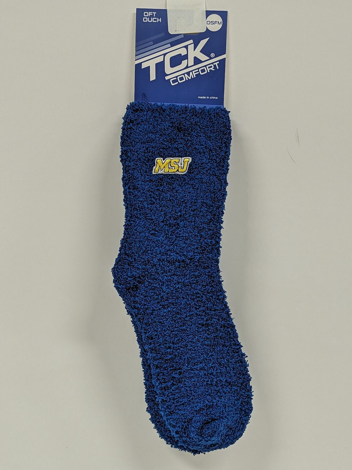 *Clearance Cozy Navy Sock MSJ Sport Logo